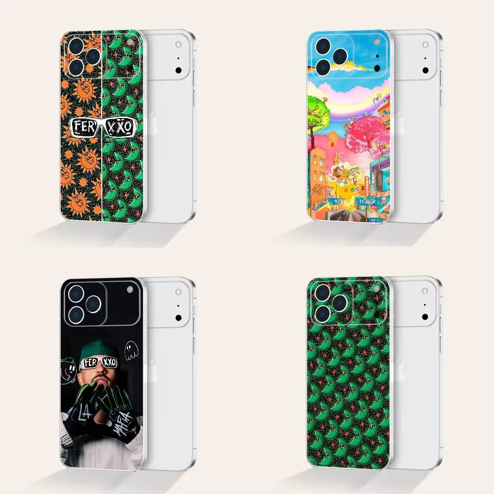 

F-Feid FERXXO Sagrado Print Phone Case For iPhone 17,16,15,14,13,12,11 Pro,Max,Plus,X,XS,XR,SE4,E Mini Transparent Soft