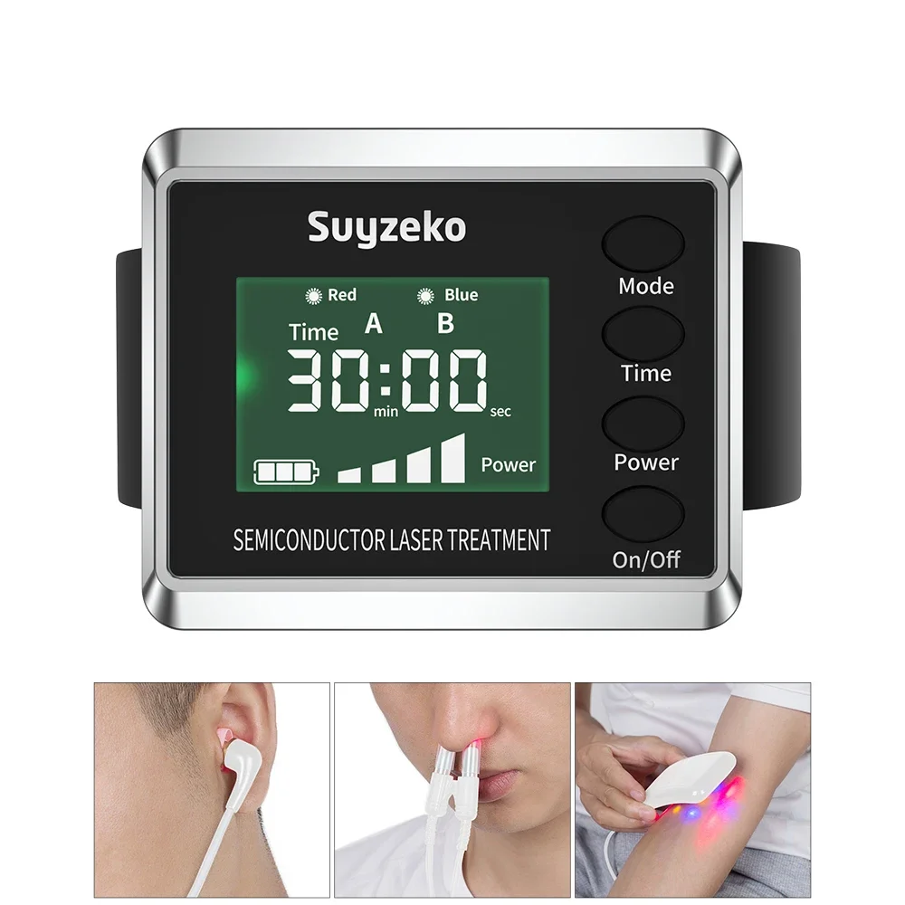 650nm Red Laser Light Wrist Watch Semiconductor Laser Therapy Blood Cleaning Hypertension Treatment Device