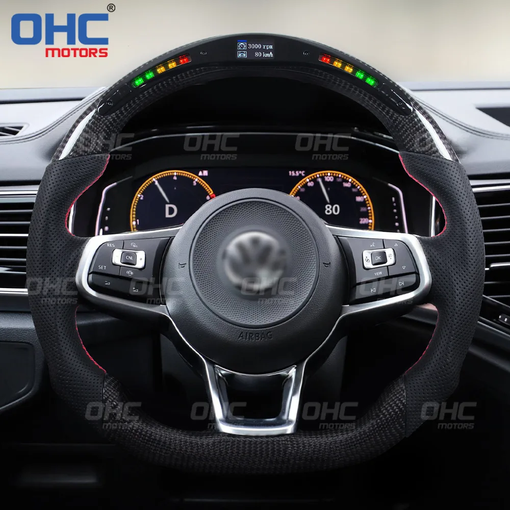 

Suitable for Volkswagen MK7.5 Golf GTI7 LED Carbon Fiber Car Steering Wheel Retrofit vw Golf 7