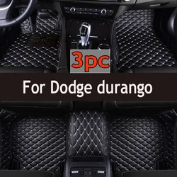 Car Floor Mats For Dodge durango Citadel 7seat 2008-2018 Kit set Waterproof Carpet Luxury Leather Mat Full Set Car Accessories