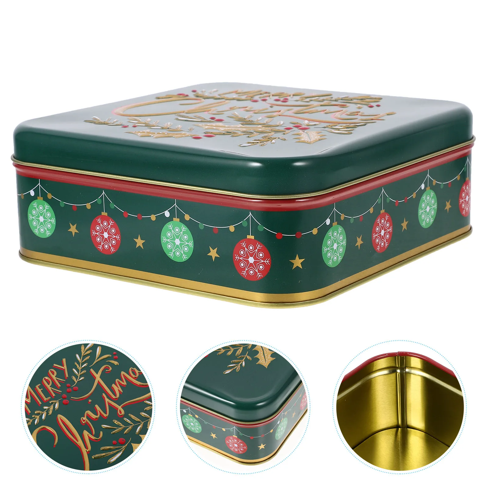 

Christmas Tinplate Box Elegant Candy Biscuit Storage Tinplate Cookie Container Christmas Gift Box Cookie Tin Sugar Case