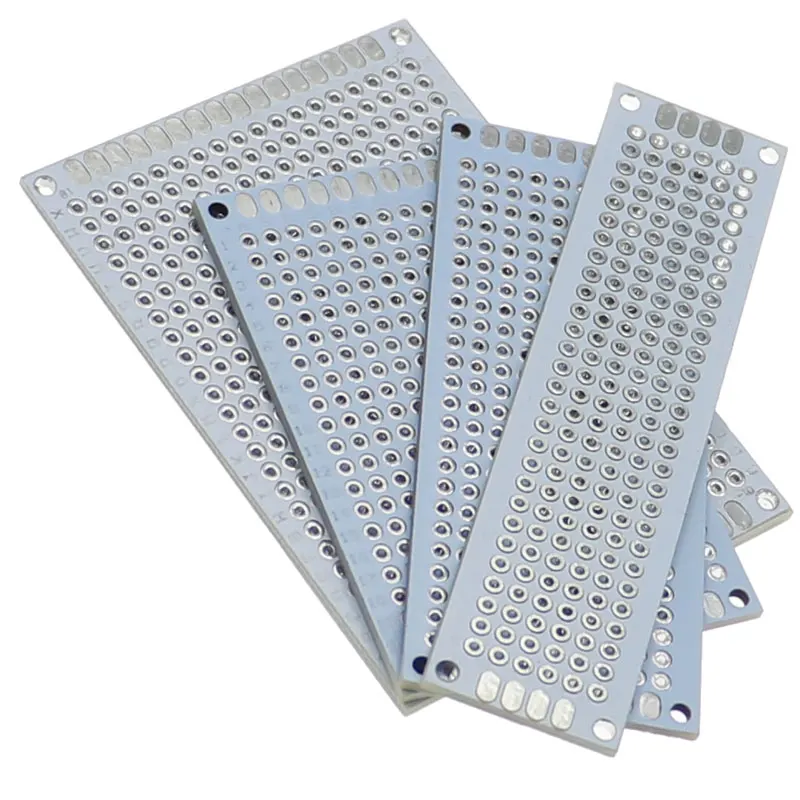 20Pcs PCB Prototype Board ,White Circuit Board with 4 Sizes Compatible, Double Sided PCB Prototype Board for DIY Electronics