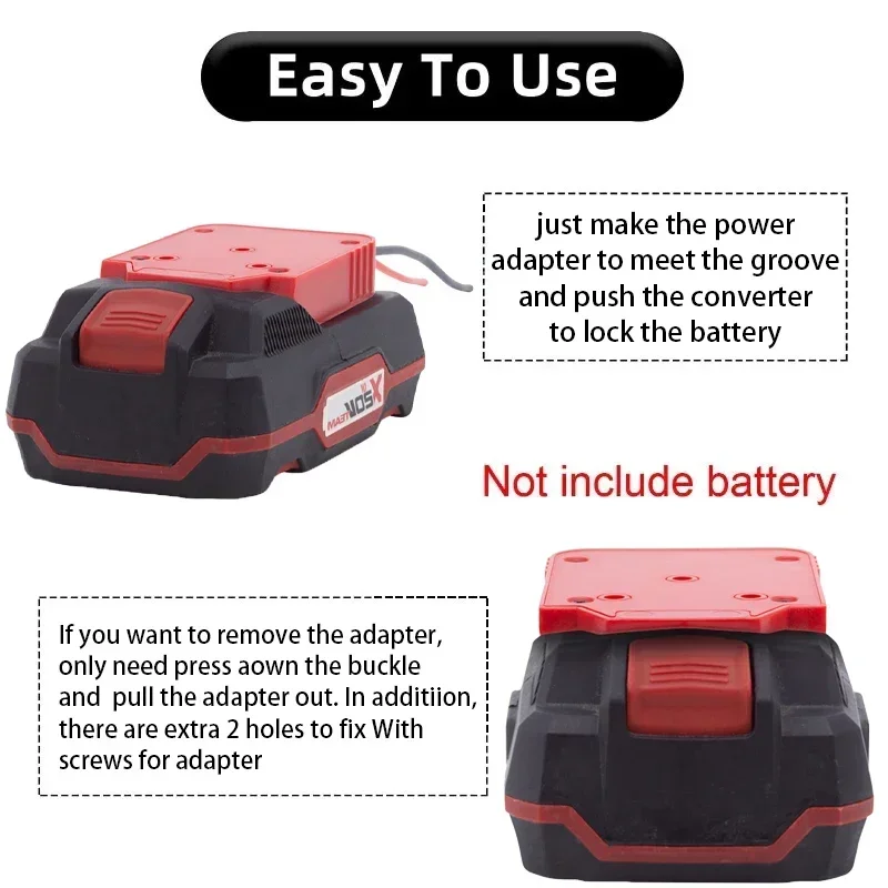 Power Tool Accessories Battery DIY Adapter for Lidl Parkside X20V Team Lithium-ion Battery 14AWG Wires