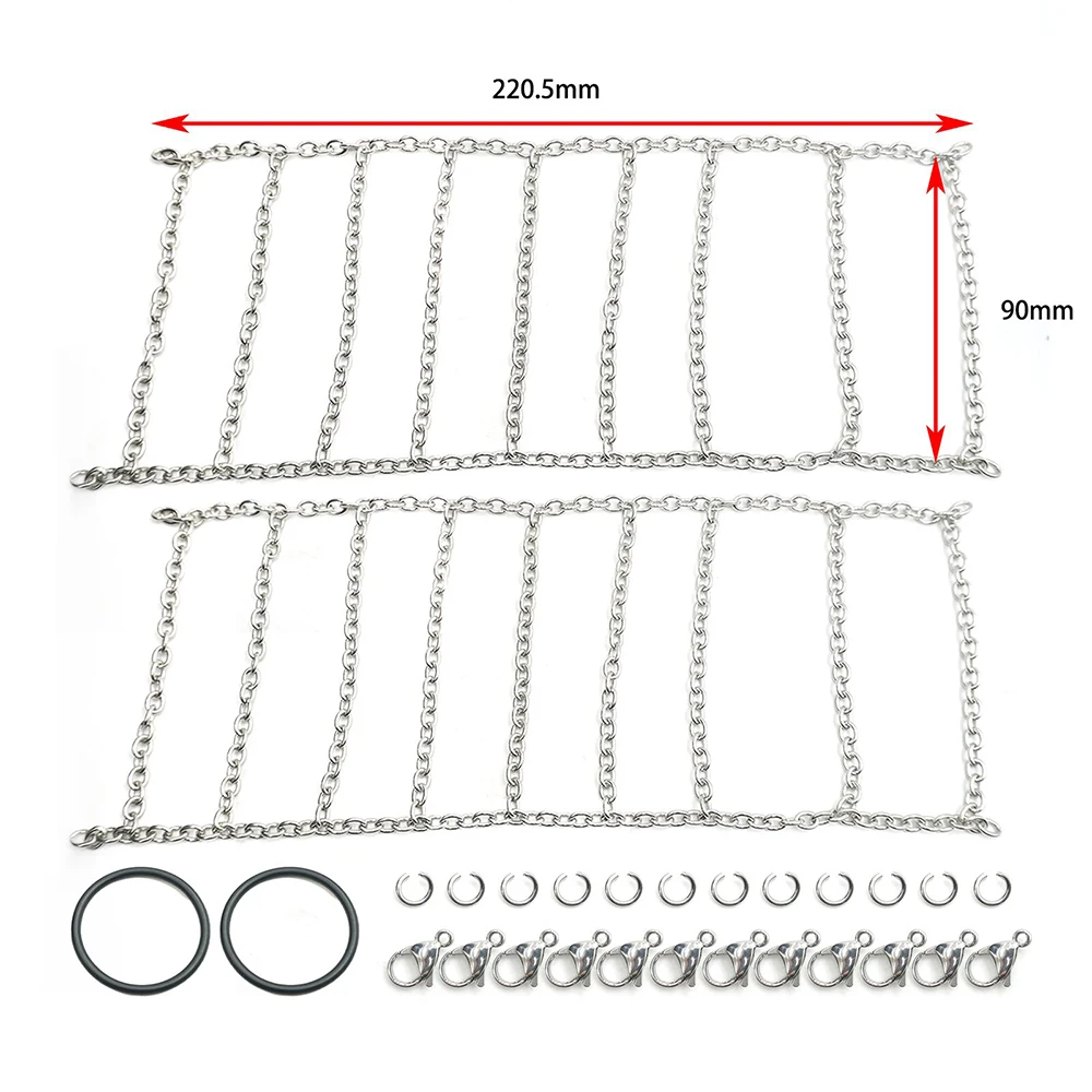 MIBIDAO 2 szt. 2,2-calowe antypoślizgowe zimowe antypoślizgowe łańcuchy śniegowe do opon samochodowych w skali 1/10 RC Crawler Axial SCX10 90046 D90