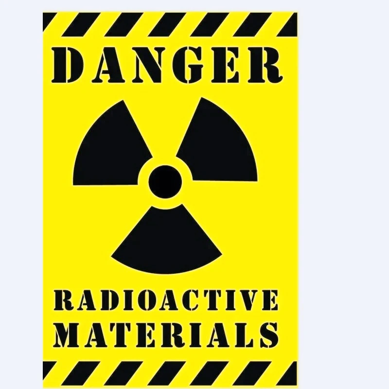 

New Design Warning Dangerous Radioactive Materials Car Decal Warning Logo Decal Design for Various Models15cm PVC KK