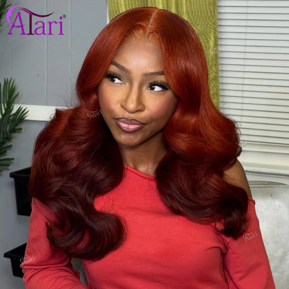 

Ombre Orange 13x4 Lace Front Human Hair Wigs Pre Plucked 200 Density Transparent Lace Frontal Body Wave Brazilian Wig for Women