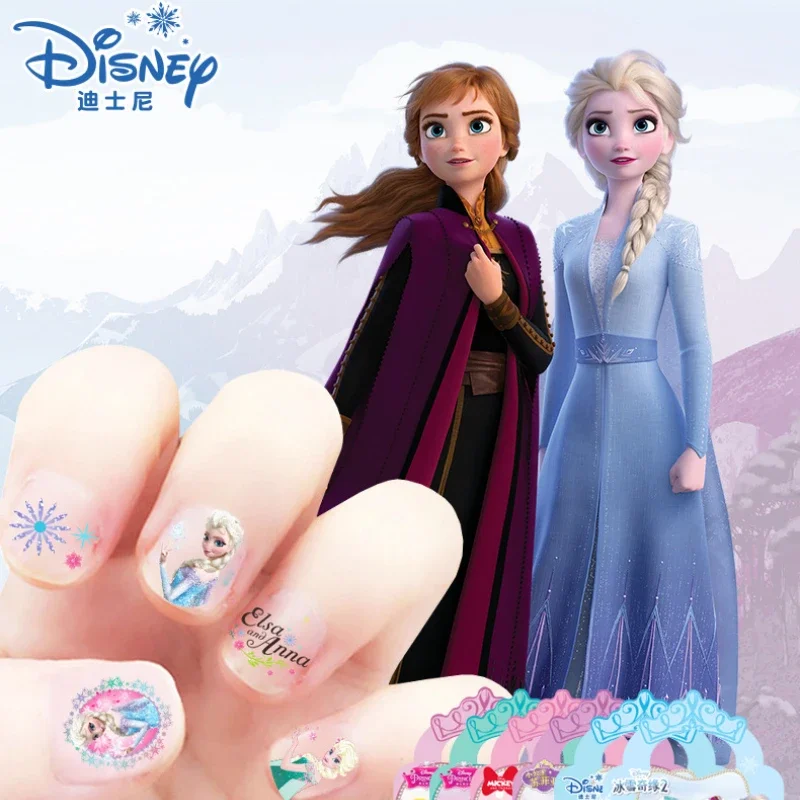 

Disney Princesses Nail Stickers for Kids Frozen Princess Elsa Snow White Sofia Waterproof Fingernail Art Sticker Girls Toys Gift