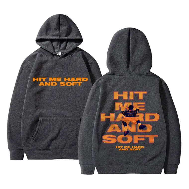 Hit Me Hard and Soft Tour-Sudadera con capucha y estampado de doble cara para hombre y mujer, jersey de moda Hip Hop, ropa de calle informal de gran