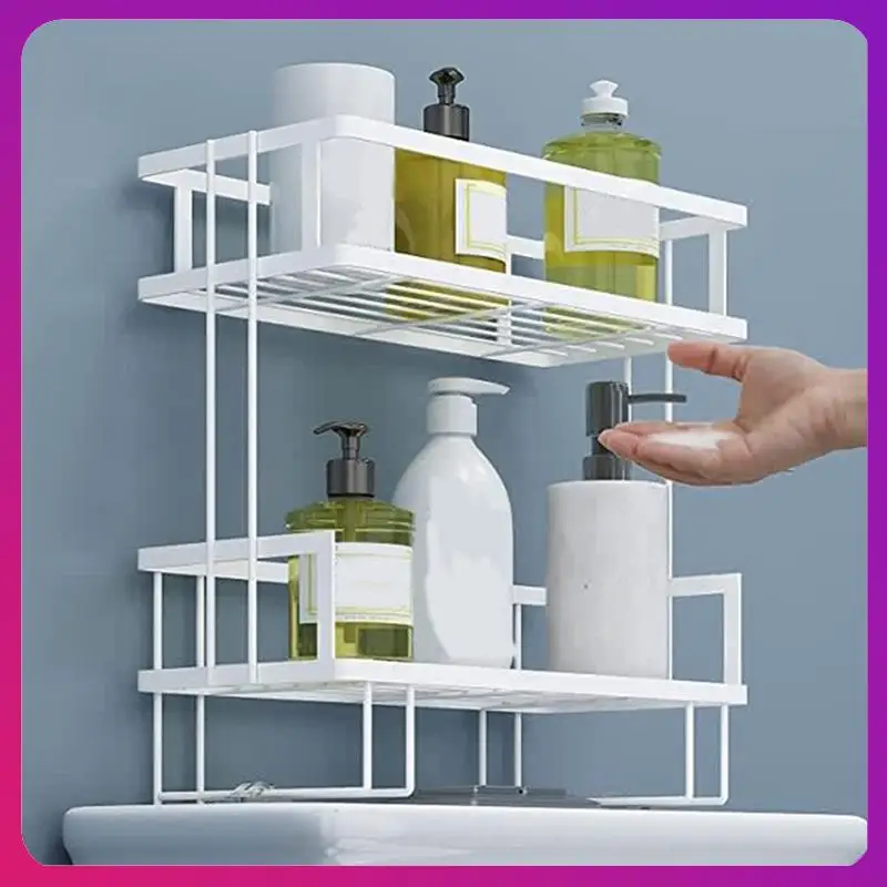 

Bathroom Accessories, Bathroom Organizers And Storage, 2-Tier Over The Toilet Storage,Black Durable Easy To Use