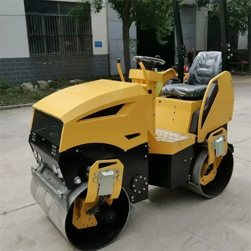 1.5T full hydraulic road roller, one and a half ton drive compactor, double steel wheel backfill soil leveling and compaction