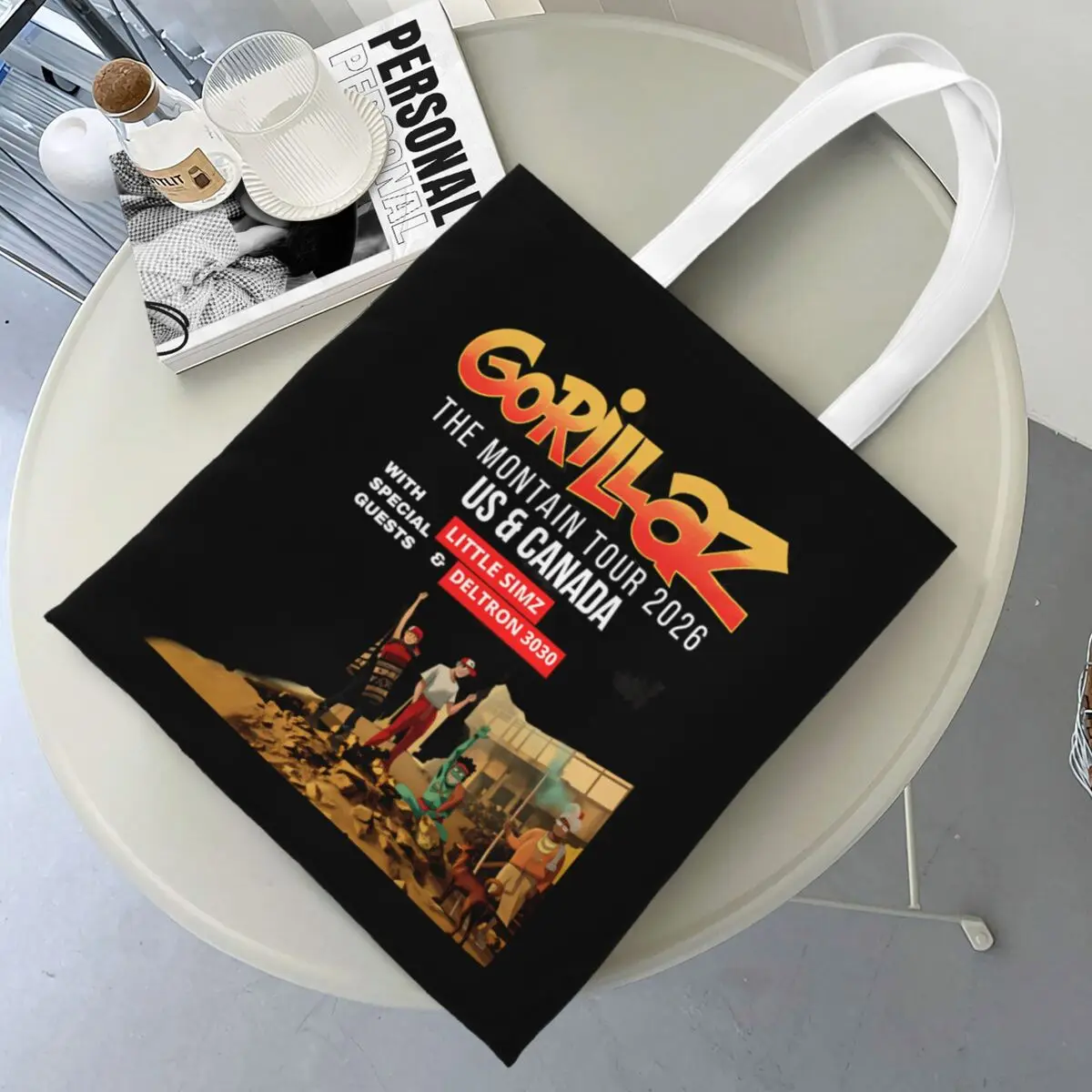 Gorillazs The Mountain Shopper Bag 2026 Tour Handbags Women Designer Tote Bag Modern Polyester Travel Beach Bag