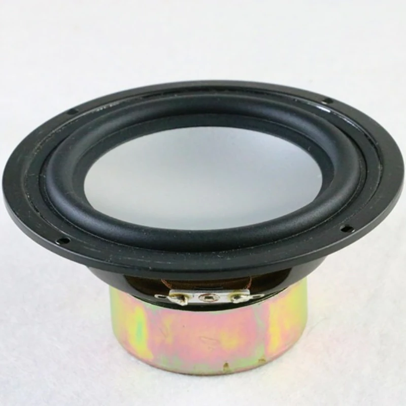 SOTAMIA 1 Buah Speaker Audio Subwoofer 5 Inci 4 Ohm 30W Sistem Speaker Desktop Subwoofer Tepi Karet Baskom Bergetar Aluminium