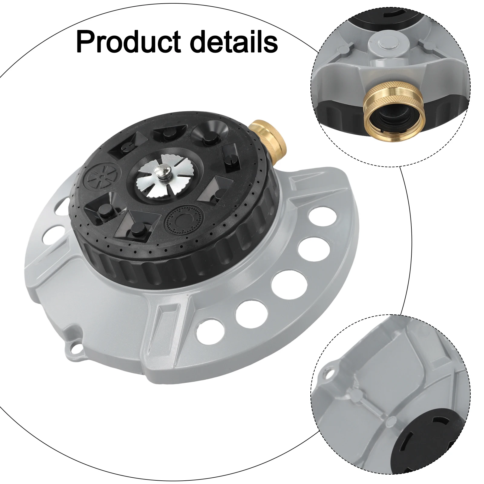 

Уход за газоном Ирригация сада Размер изображения Сверхмощные узоры спринклера Регулируемые модели распыления Настраиваемый полив
