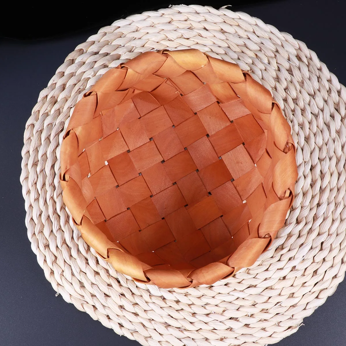 

basket wood basket fruit basket Wooden Woven Storage Basket