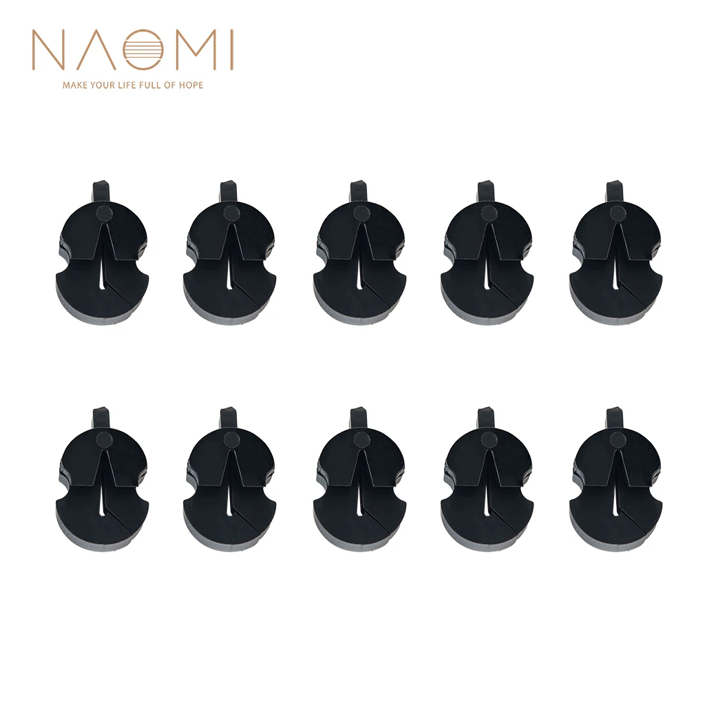 NAOMI 10 Pcs Violin Mute Rubber Mute Fiddle Silencer Violin Practice Mute Silencer Volume Control Black Violin Parts