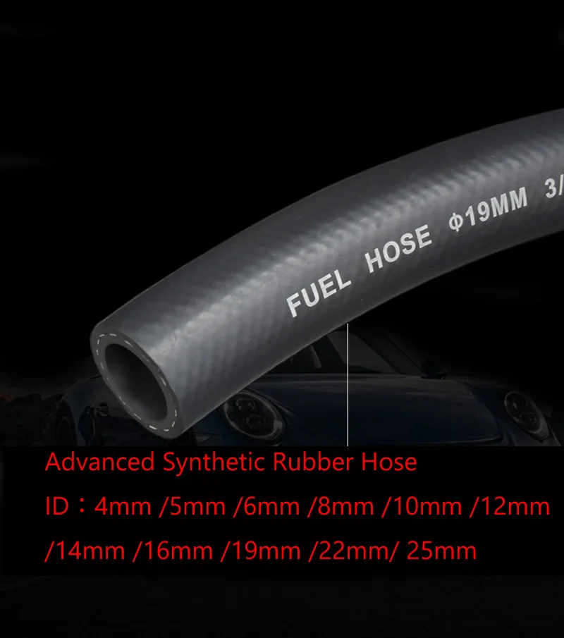 1M High Temperature High Pressure Resistant Fuel Hose Diesel Pipe Water Pipe Diesel Pipe Oil Delivery Return Pipe Rubber Pipe