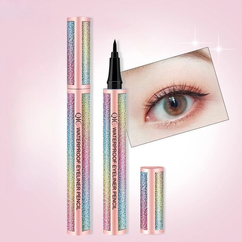Starlight Liquid Eyeliner Pen Waterproof Quick Dry Easy Control Felt Tip for Beginner All Day Wear Smudge Proof Space Theme Gift
