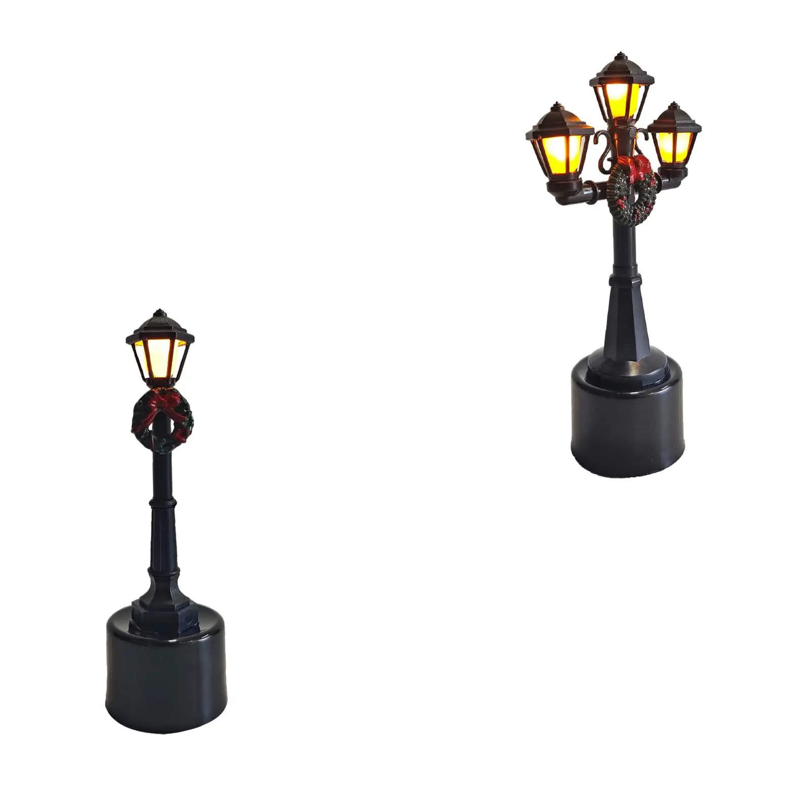 Lampadaire l'inventaire pour Noël, lampadaire extérieur, modèle de lanterne, ornement de poteau, nickel é de jardin, accessoires, 1:12