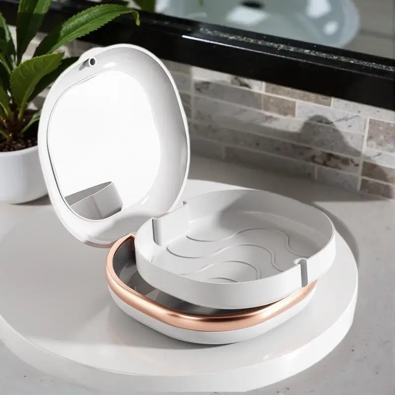 1 قطعة علبة الأقواس مع مرآة صندوق التجنيب الأسنان حافظة المغناطيسي أليجنر حامي الفم الحاويات للأسنان السفر صندوق أسنان كاذبة #5