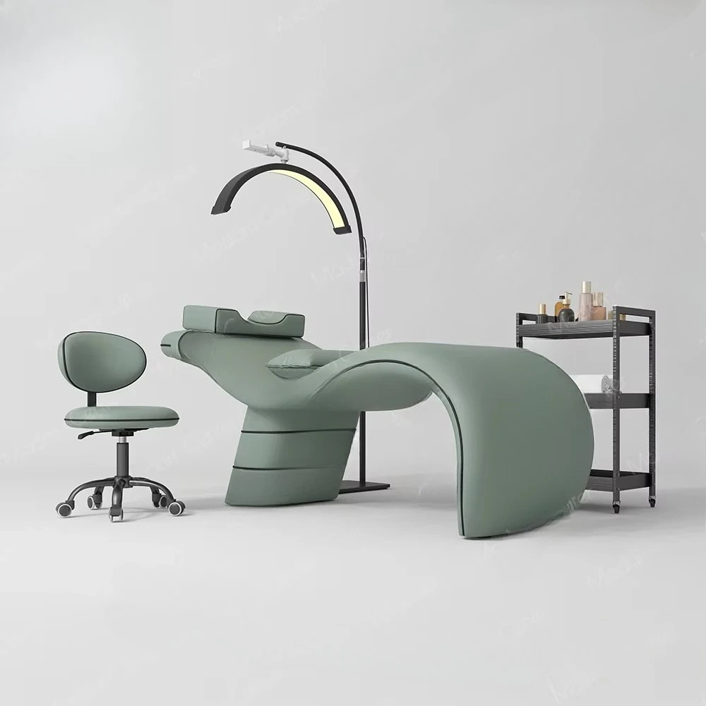 

Luxury curved massage table Eyebrow chair Eyelash extension La aesthetic stretcher esthetician bed