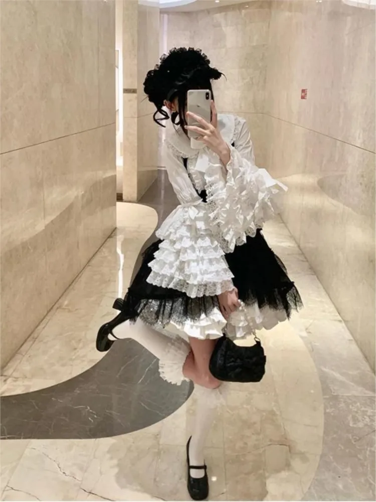 White lace sleeves with a shirt inside