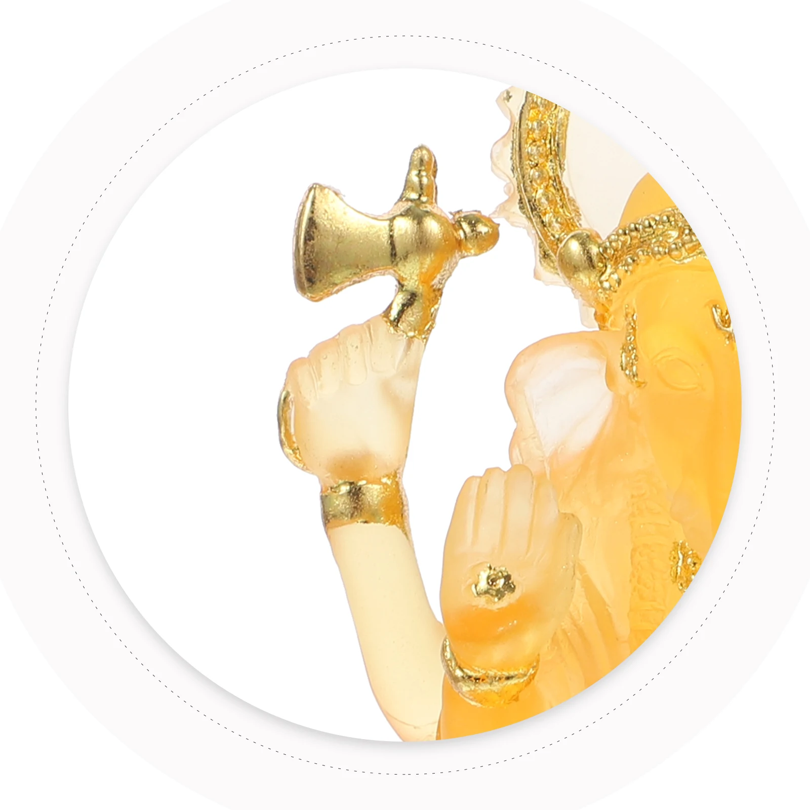 

Ganesha Resin Transparent Elephant Sculpture Desktop Decoration Hindu Home Ornament Resin Ganesha Craft Elephant Sculpture