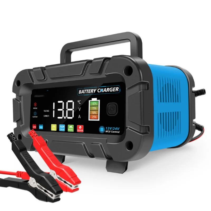 New! 12V24V20A Car Motorcycle Battery Charger Smart Battery Charger Lead Acid AGM GEL PB LiFePo4 Battery