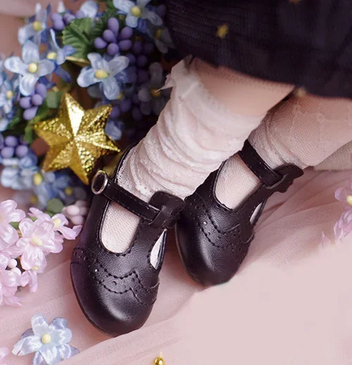 D03-P717 children toy BJD DD SD MSD  1/4 1/6 YOSD accessories Flat-footed dress ladies hollow high heels 1pair