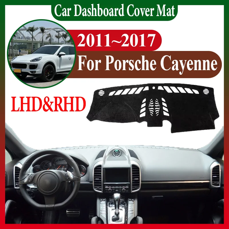 

Accessories For Porsche Cayenne 958 2011~2016 2017 GTS Turbo S Car Dashboard Dashmat Anti-Slip Center Console Dash Mat Cover Mat
