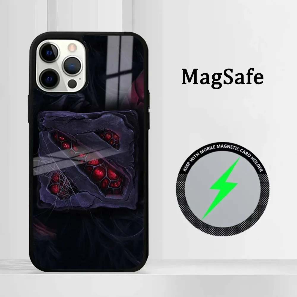 Game D-Dota 2 Phone Case For iPhone 15 14 13 12 11 Pro Max Plus Mini Mirror Magnetic Cover