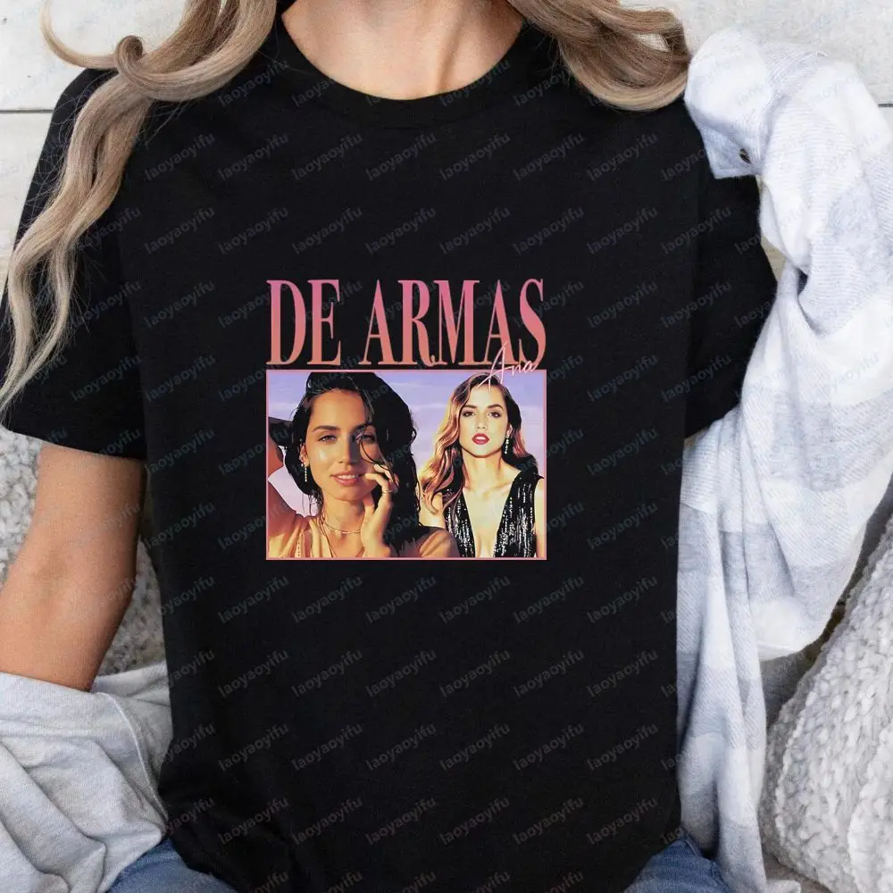 Ana De Armas - Unique Adult Humorous Casual Trendy Multi-Purpose Men's and Women's Round-neck T-Shirt
