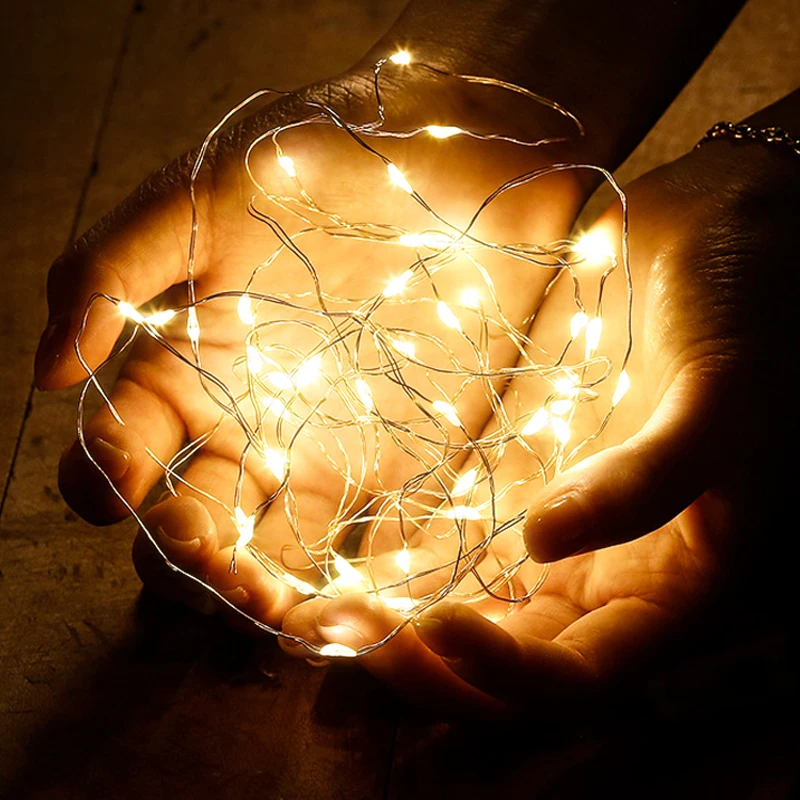 5M 10M 20M 200 LEDS Christmas Decoration Star String Battery Light Fairy LED Copper Wire for Party Christmas Wedding 9 Colors