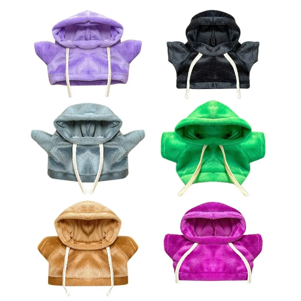 Fashion Solid Color 20cm Doll Clothes Handmade Hoodies Casual Wears Clothes Mini Clothes Dolls Accessories Kids Toys Gifts