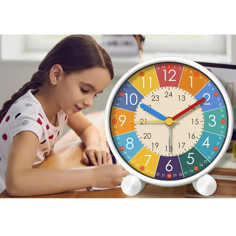 Children\'s alarm clock for students \'puzzle bedroom Children\'s room desktop early childhood alarm clock mute