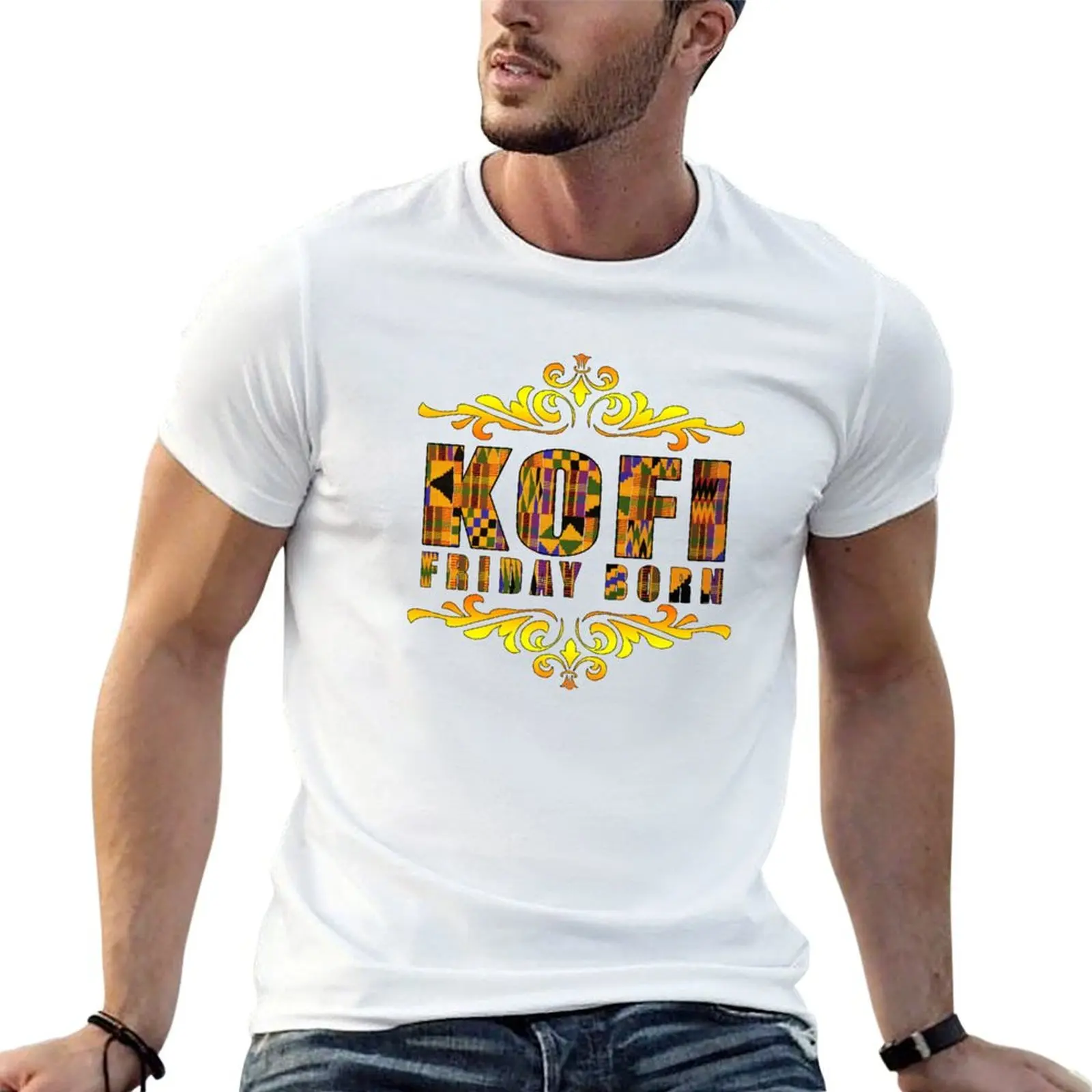 Kofi - Friday Born T-Shirt Basic Short Sleeve T-Shirt for Men