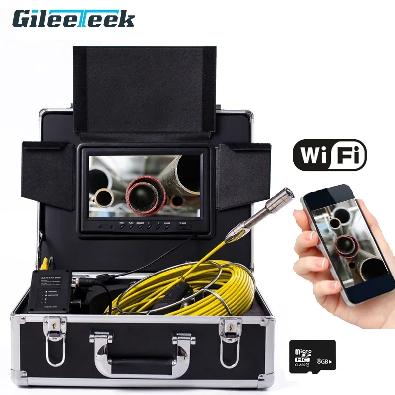 

WP90A WIFI 23mm Snake Video Camera endoscope Sewer Drain Pipe Inspection Camera System Industrial Pipeline Endoscope