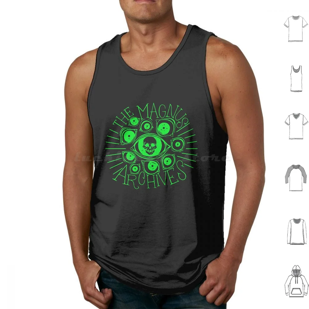 The Magnus Archives. Fanart Tank Tops Vest Sleeveless Magnus Archives Magnus Archives Skull The Magnus Archives Cassette All