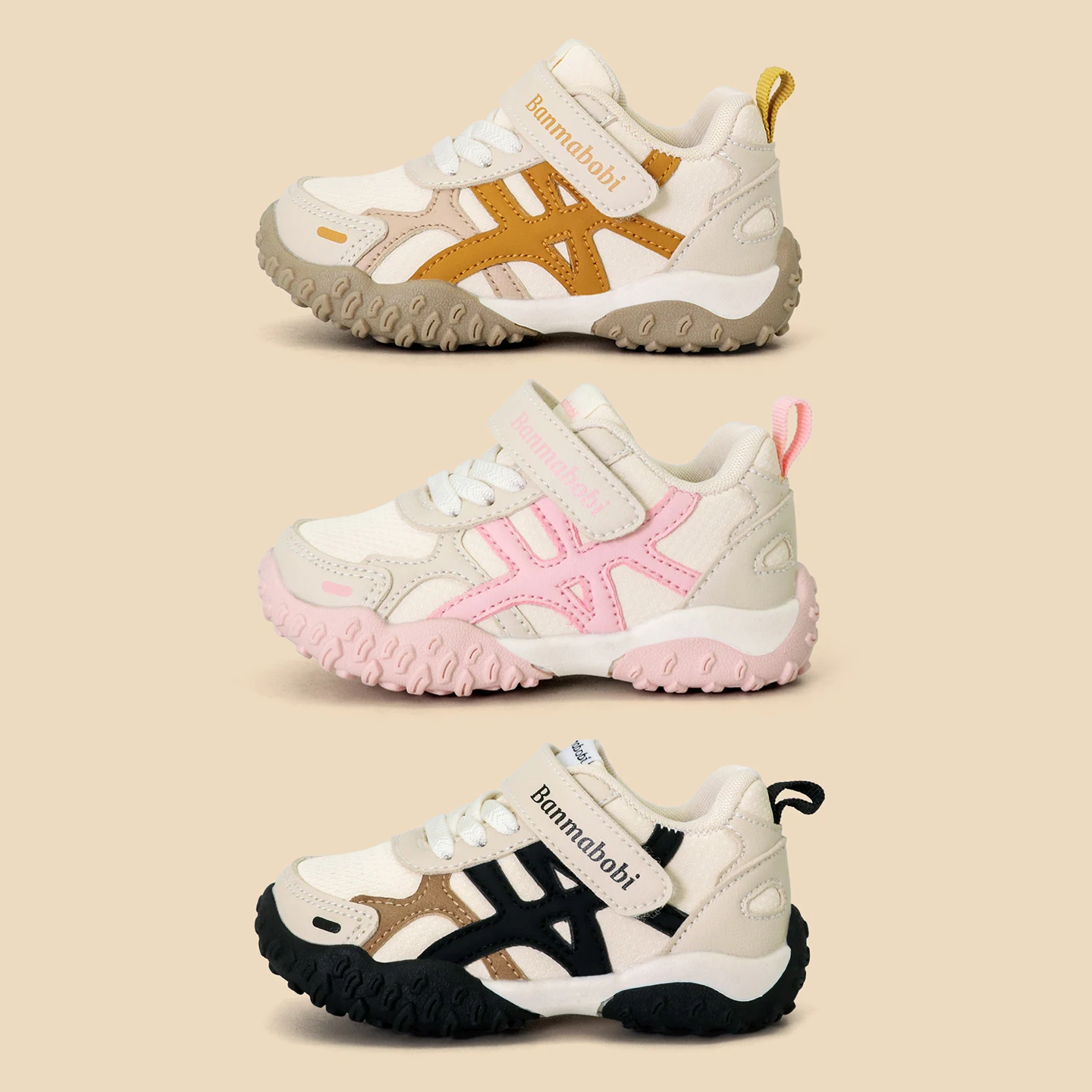 New Arrival Baby Boy's Girl's Back To School Sneaker Shoes Fashion Design And High Quality Hook-loop Design For 1-6 Years Old