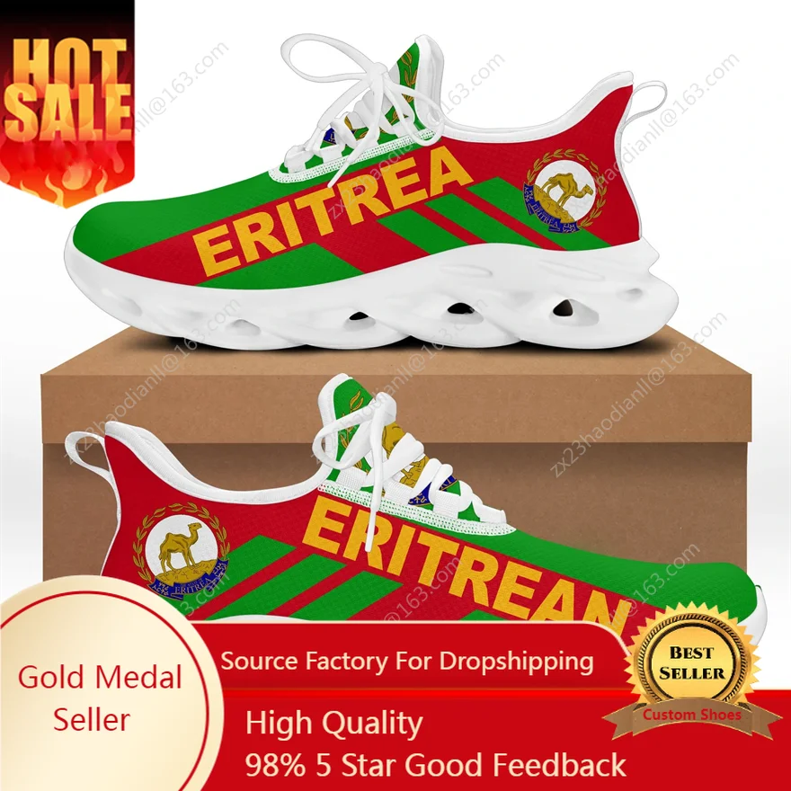 Eritrea Flag Stripe Style Men Casual Shoes Sport Sneakers Durable Outsole Trainer Zapatillas Deportivas Hombre Fashion Men Shoes