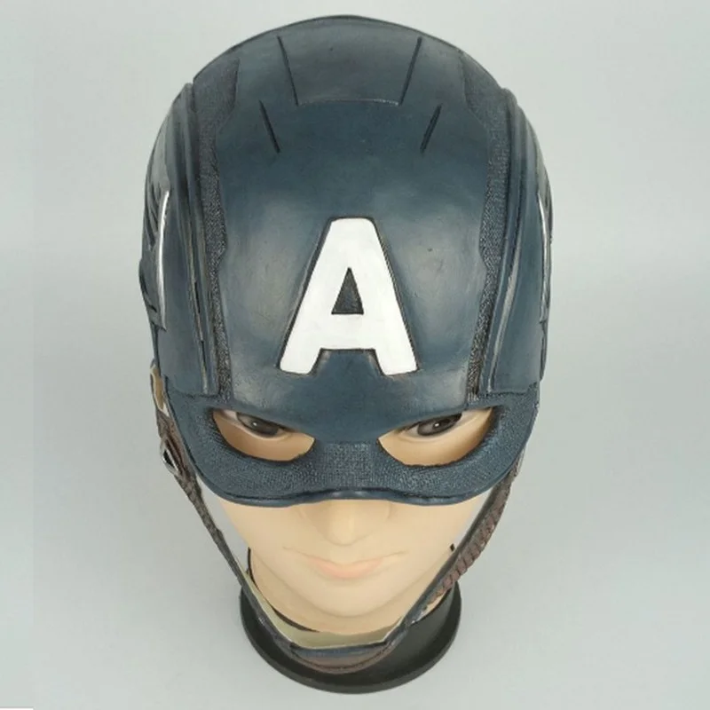 Superhero Captain Steve Rogers Cosplay Latex Mask Helmet Fight Masks Halloween Masquerade Party Carnival Costume