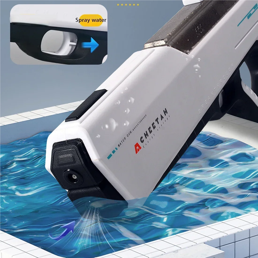 Rechargeable Auto-Suction Water Gun - Electric Splash Blaster for Kids, Outdoor Water Battles at Parks & Beach, Summer Toy