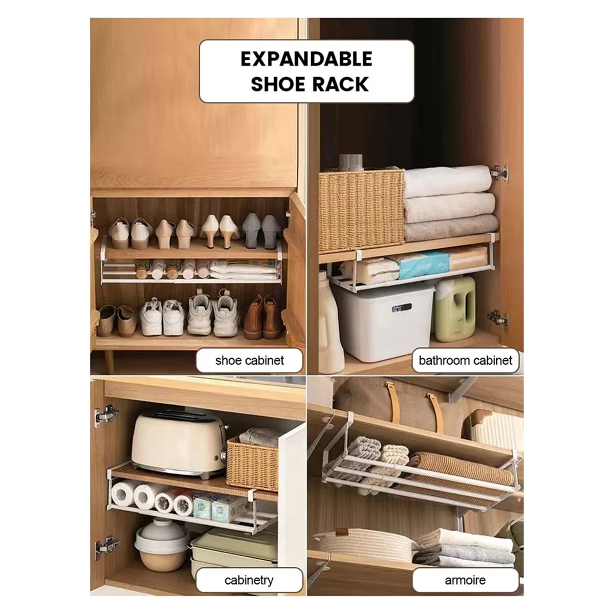 Hot sale Shoe Rack Retractable Shoe Cabinet Layered Partition Holders Home Neatening Storage Rack Portable Space-Saving B