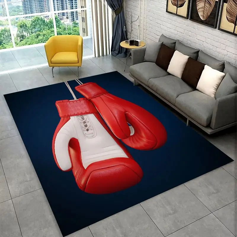 Creativity Fight Boxing Gloves Boxer Large Area Rug Non-slip Carpet for Bedroom Living Room Sofa Doormat Home Decor Floor Mat