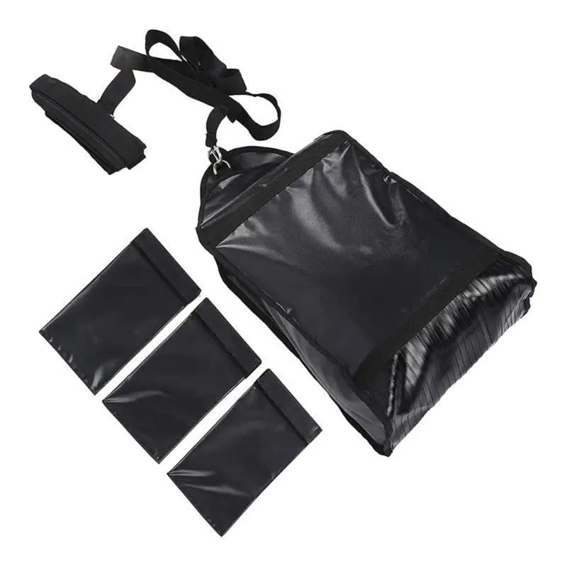 Weight Resistance Sled Trainer with 3 Weight Sandbags Strength Training Equipment with Adjustable Leash Waist Belt