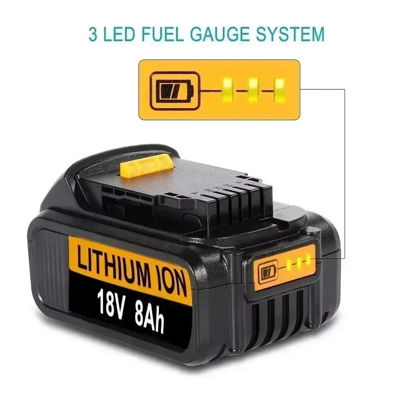 18650 18V 12000mAh DCB200 MAX Lithium Battery For Dewalt DCB606 DCB209 DCB182 DCB205 DCB206 Power Tool Rechargeable Battery