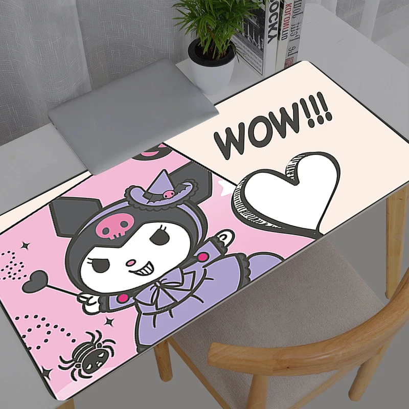 

Mouse Pad Sanrio Kuromi XL Lockedge Black Large Gaming Accessories Computer Gamer Keyboard Mouse Mat Desk Mousepad For Csgo