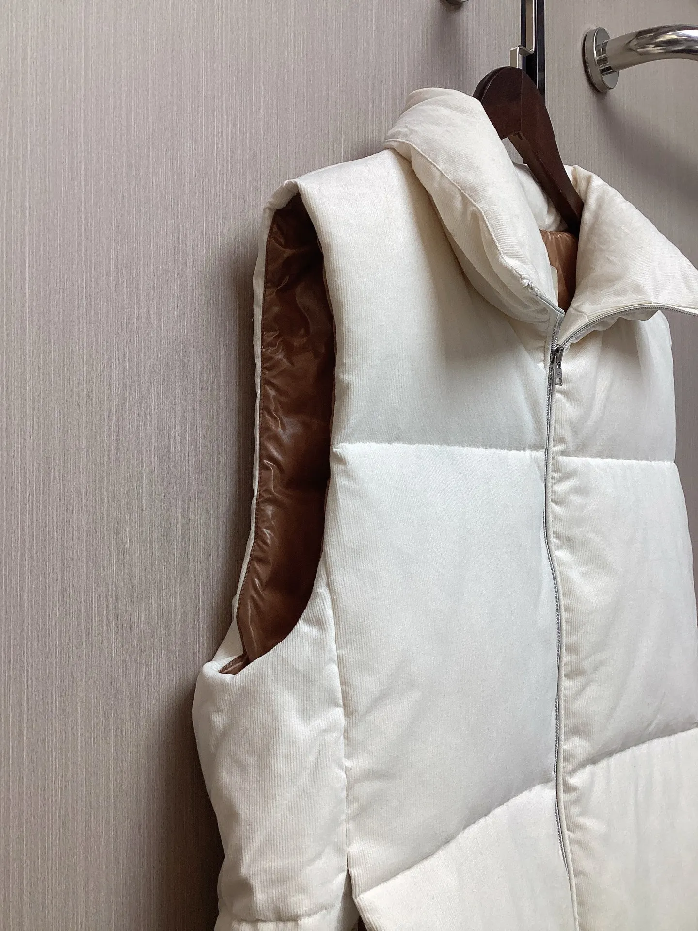 2025H novo estilo com zíper gola alta elegante jaqueta de deslocamento colete jaqueta