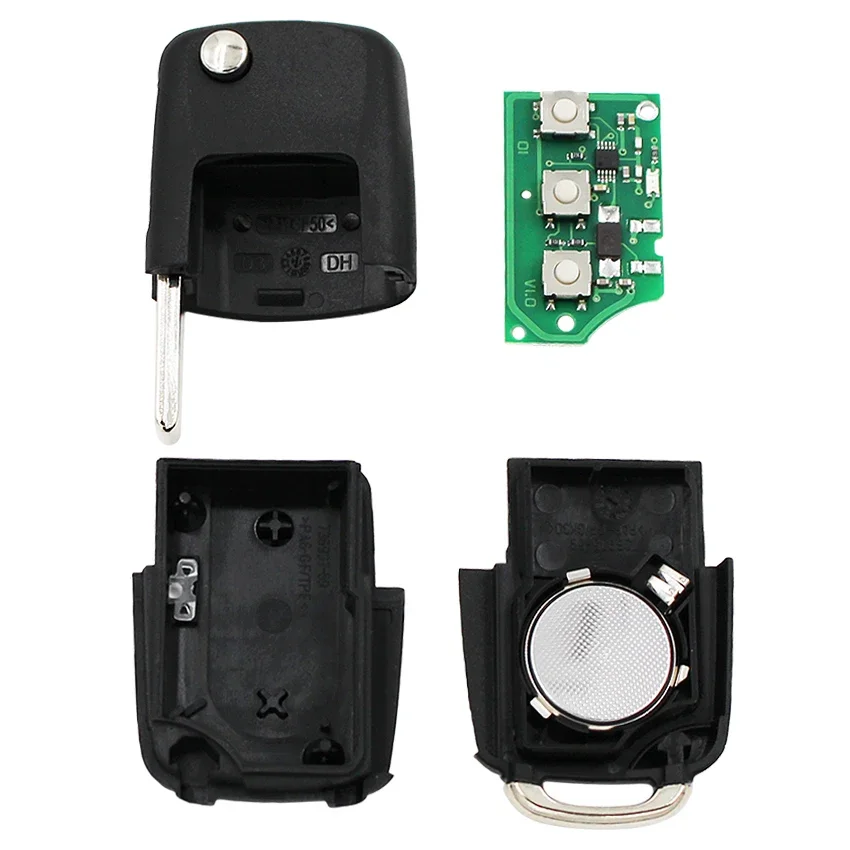 REMOTE KEY FOB 2 BUTTON 433MHZ WITH ELECTRONICS 1J0 959 753 N 1J0959753N FOR  FOR  PASSAT GOLK MK4 with ID48 CHIP