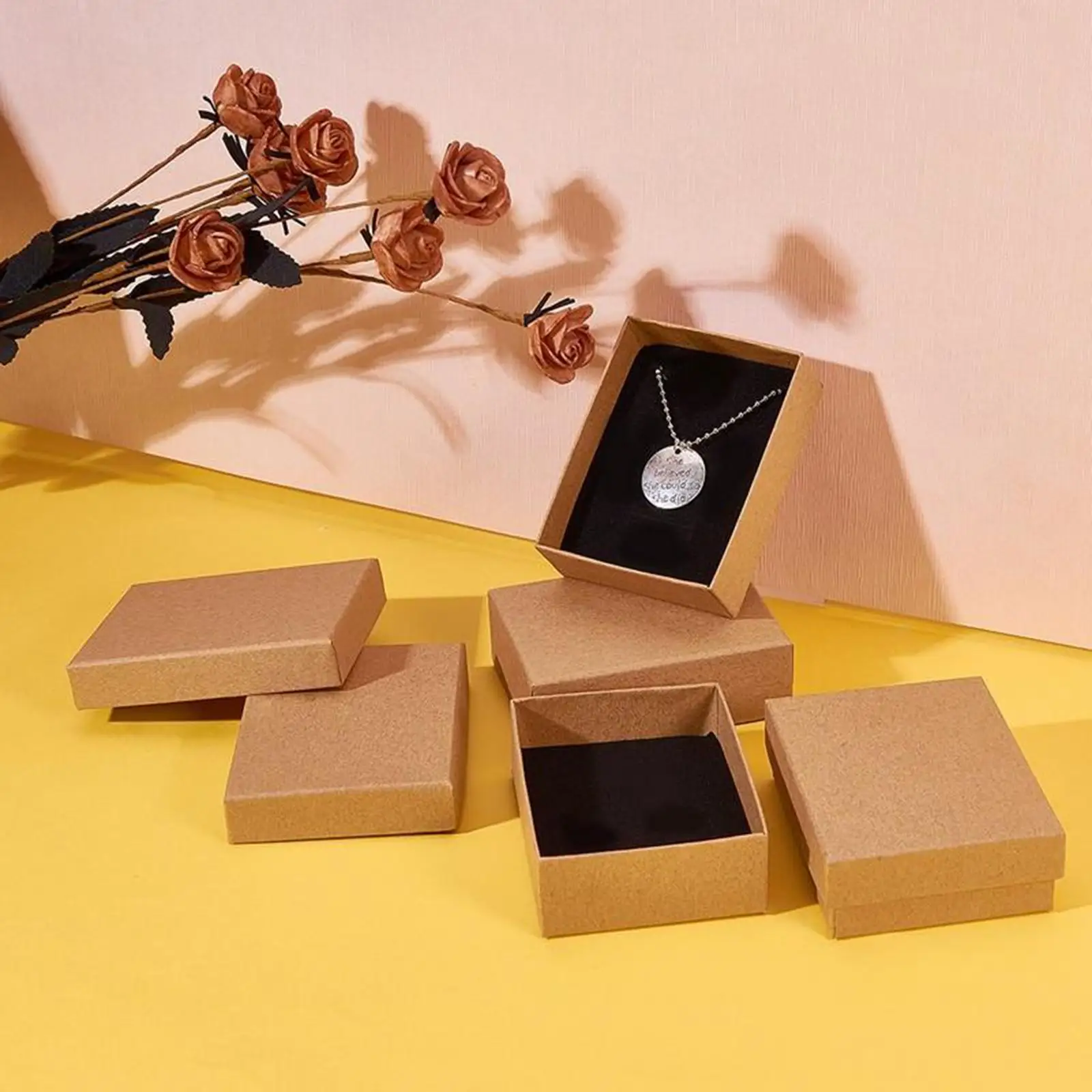 12pcs Small Craft Jewelry Organizer Gift Boxes w/ Lid  Cardboard Paper box for Storing and Packaging Earrings Rings Charms Beads
