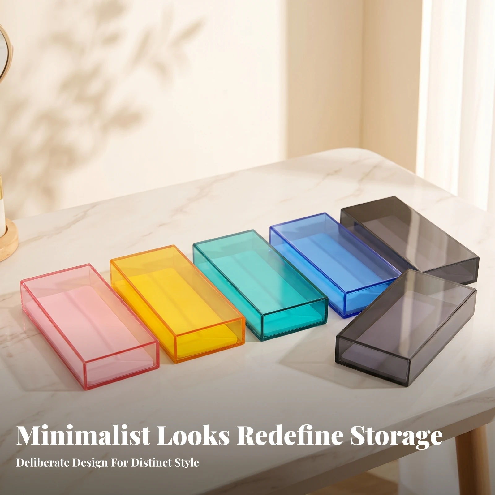 Acrylic Eyelash Storage Box Portable Lash Strip Storage Box Hard-Shell Eyelash Case Compact Safeguarding